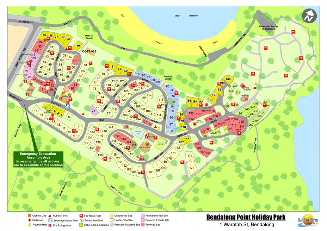 Bendalong Point Park Map | Bendalong