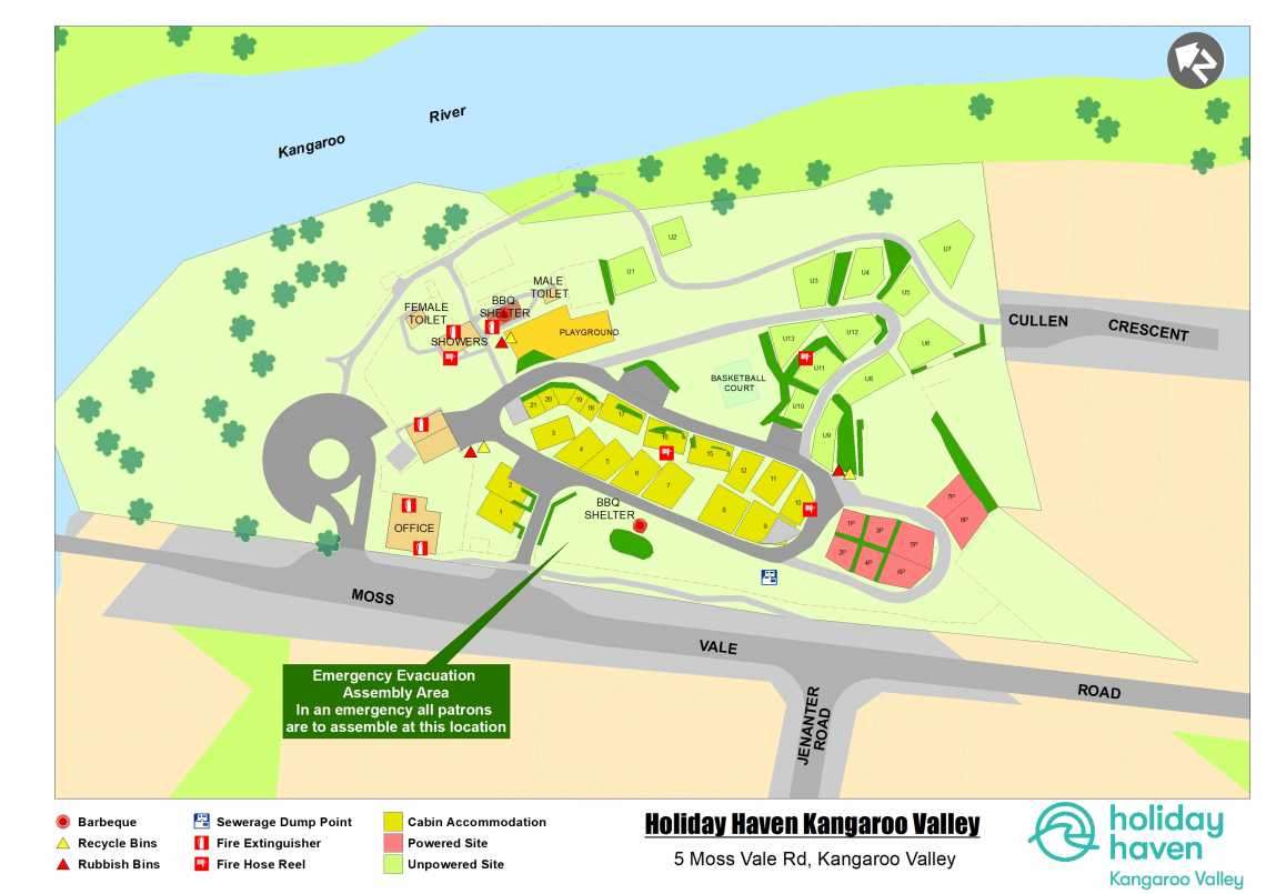 Kangaroo Valley Tourist Park Map 